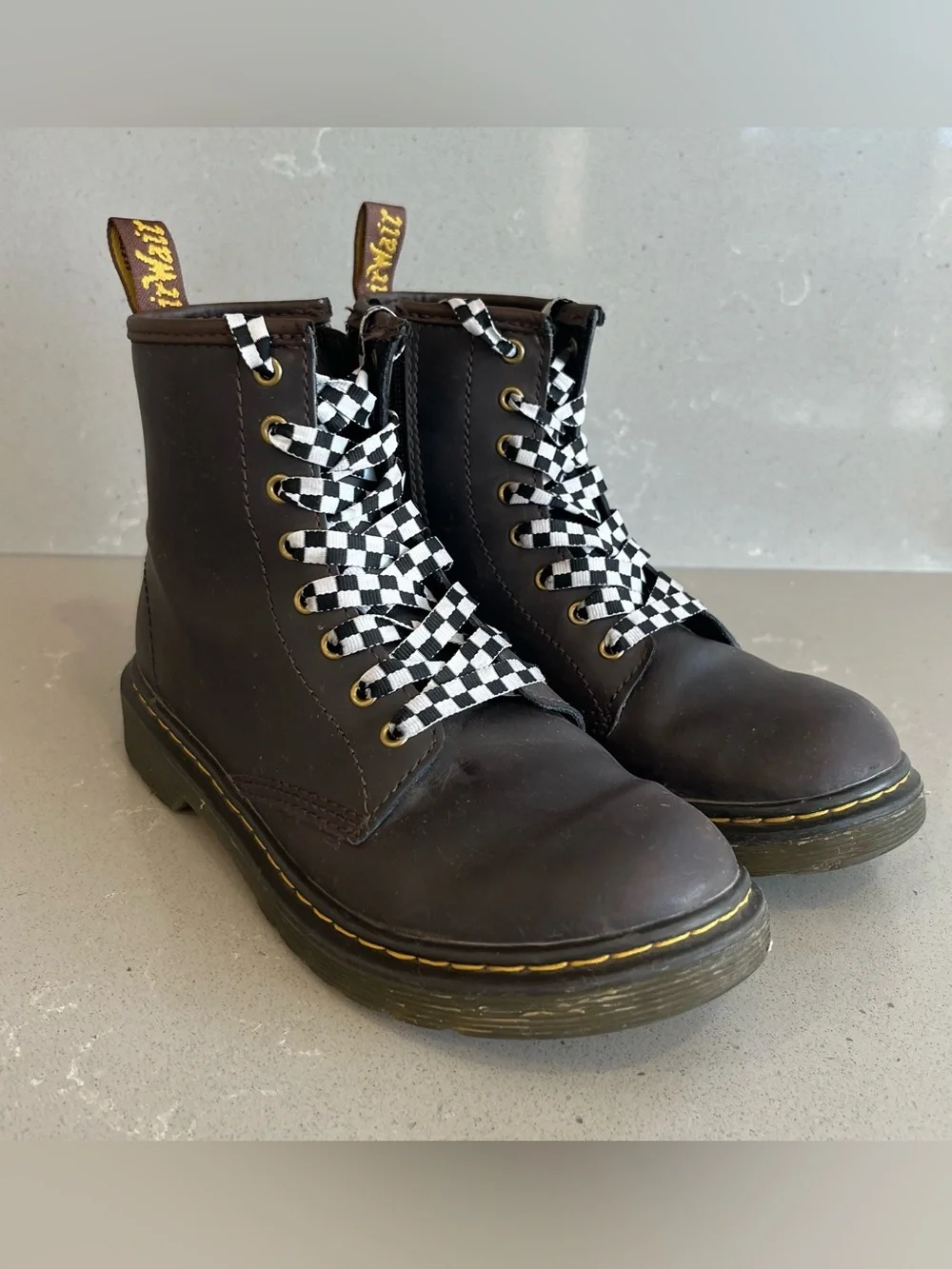 Dr. Martens 1460 J Boots Youth Kids Size 3 US Brown Boots Zipper